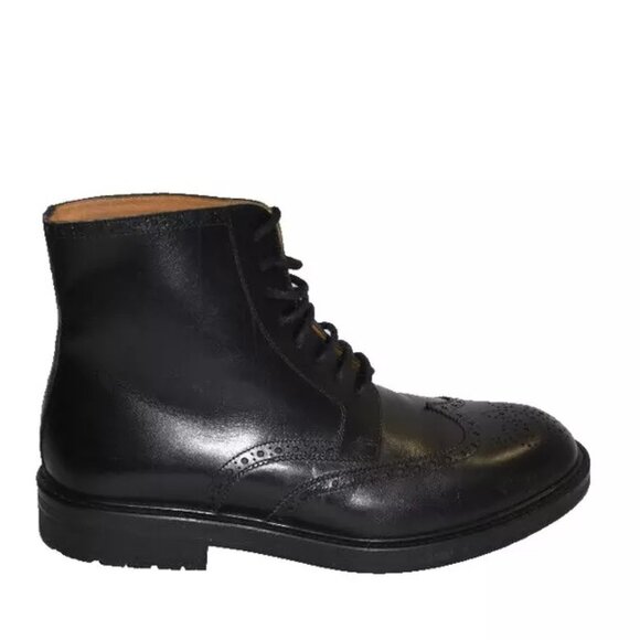 New! Magnanni Podeo Medallion Toe Ankle Boots Black Leather 8.5 24204 DD339A main image 6